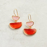 Virtue THE REGINA EARRINGS Blush Tangerine