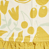 Creative Co-op FRUITS AND VEGGIES RUFFLE TEA TOWEL