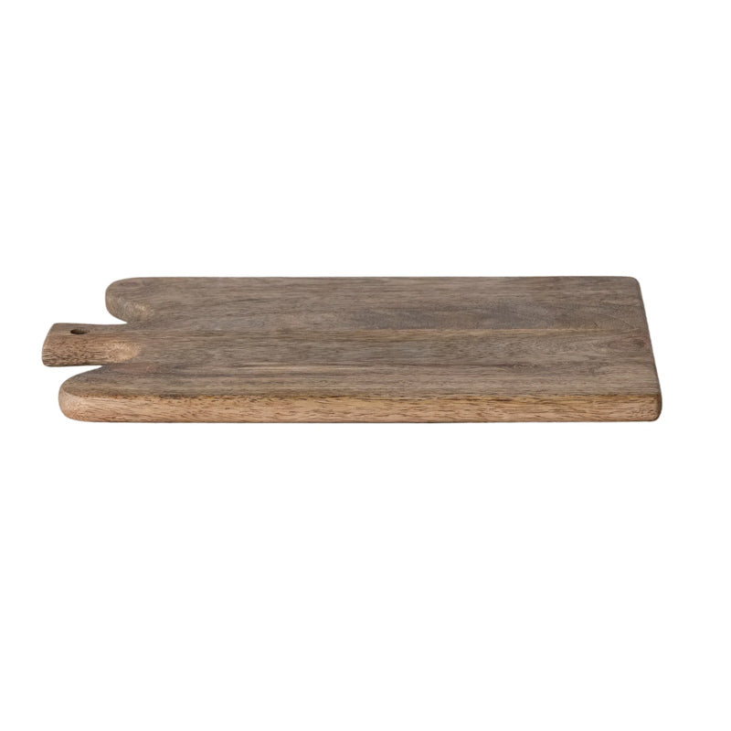Creative Co-op NATURAL MANGO WOOD CURVED CHEESE BOARD WITH HANDLE