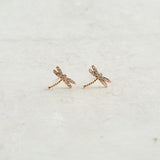 Virtue DRAGONFLY PAVE STUD EARRINGS Gold