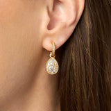 Julie Vos LUNA TEARDROP HOOP & CHARM EARRING