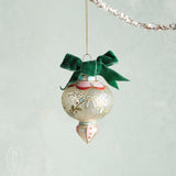 HAND PAINTED ANTIQUE FINISH GLASS ORNAMENT