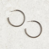Sheila Fajl EVERYBODYS FAVORITE HOOPS Gun Metal 1.5 inch