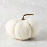 K and K Interiors FUZZY KNIT PUMPKIN White 8.5