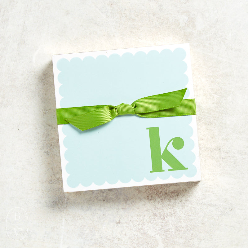 Rosanne Beck LUXE SCALLOPED MONOGRAM NOTEPAD K