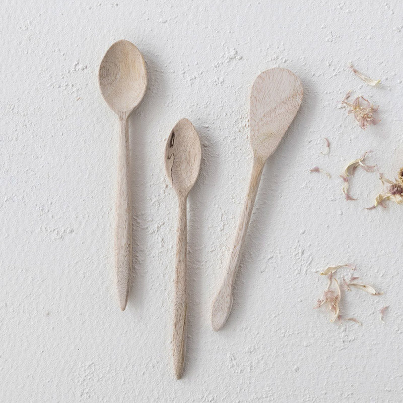 Creative Co-op LONG HANDLE MANGO WOOD SPOON