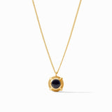 Julie Vos CABOCHON SOLITAIRE NECKLACE Obsidian Black