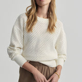 Varley HESTER KNIT CREW Egret