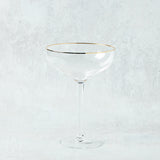 Zodax MARTINI GLASS WITH GOLD RIM