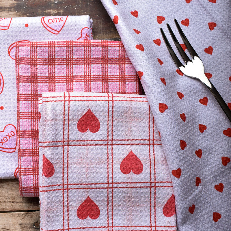 Geometry CUPIDS PLAID TEA TOWEL