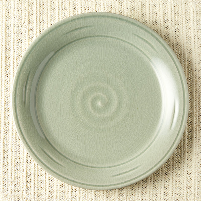 Simon Pearce BELMONT DINNER PLATE Crackle Celadon