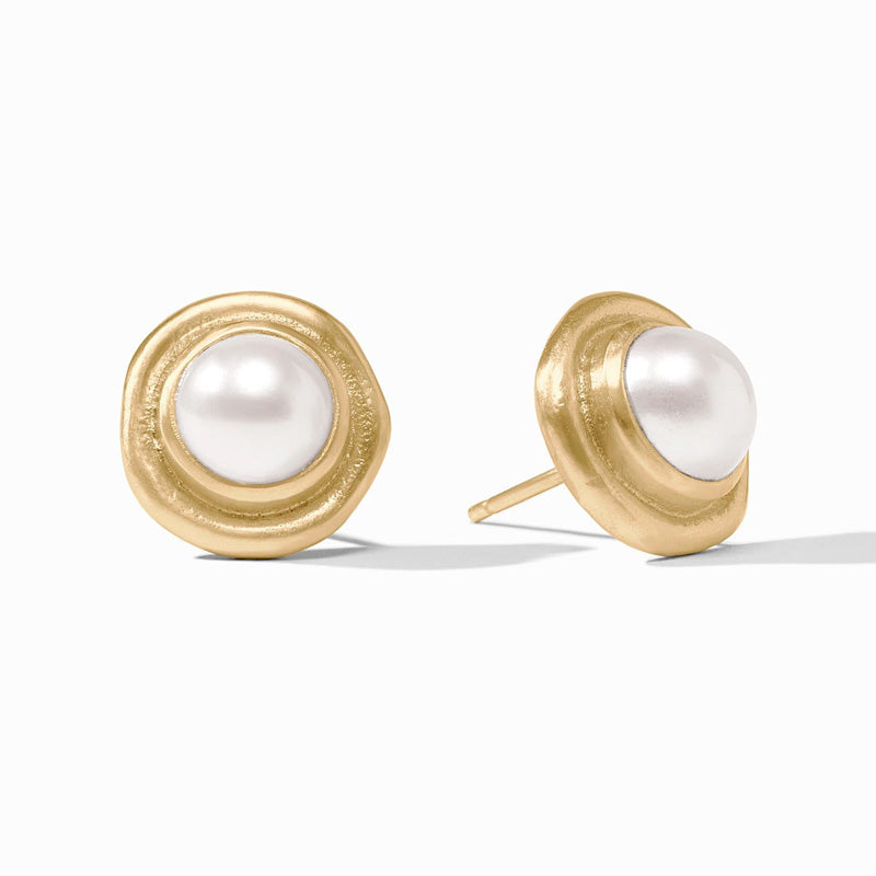 Julie Vos WAVE STONE STUD Pearl