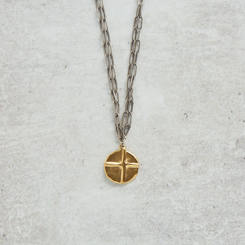 CV Designs CROSS/HEART DROP NECKLACE - CVNCH