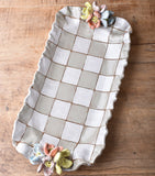 Dixie Pottery BARBARA JEAN SERVER WITH FLOWERS 1
