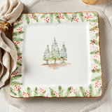 Arte Italica NATALE SQUARE DINNER PLATE