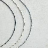 eNewton Design FACETED HEMATITE CHOKER