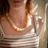 Golden Stella CHUNKY MARBLE BEAD NECKLACE Natural