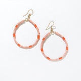 Ink and Alloy GLASS BEAD HOOP DANGLE EARRINGS