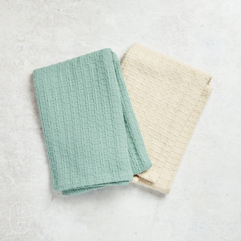 Creative Co-op COTTON WAFFLE WEAVE TEA TOWEL SET OF 2
