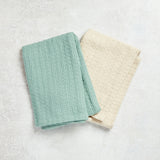 Creative Co-op COTTON WAFFLE WEAVE TEA TOWEL SET OF 2