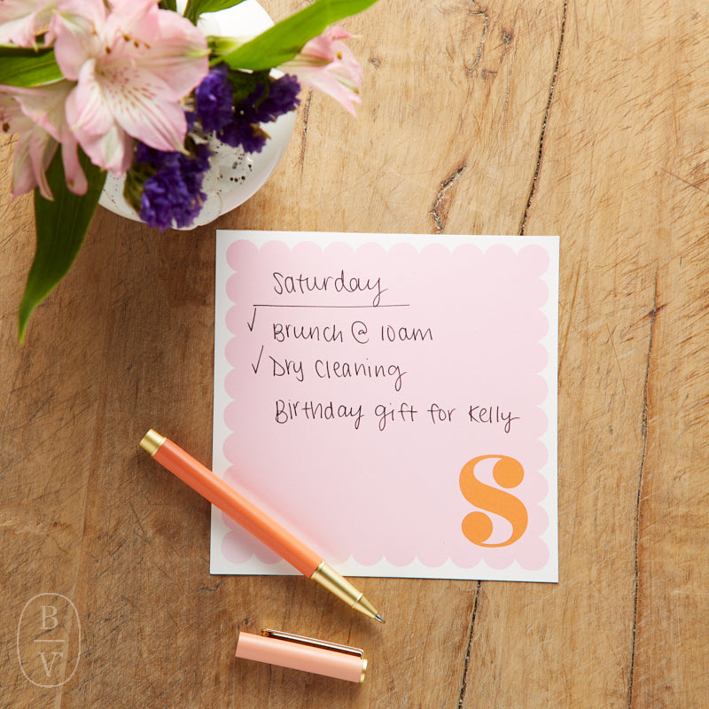 Rosanne Beck LUXE SCALLOPED MONOGRAM NOTEPAD