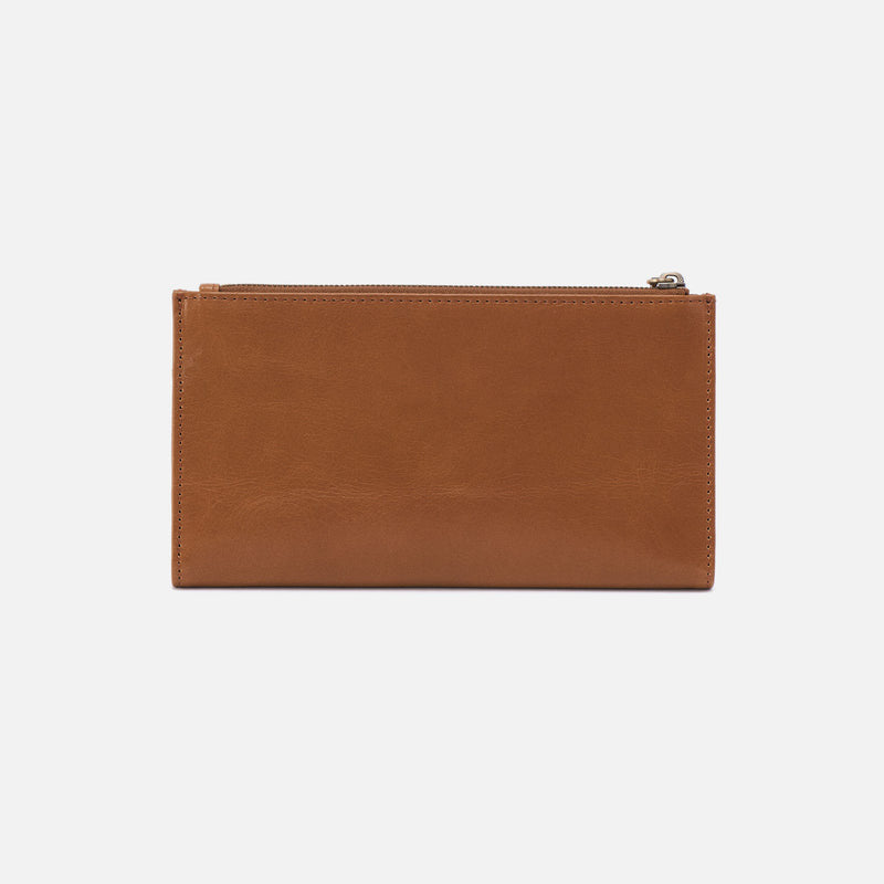 Hobo JILL LARGE BIFOLD WALLET FW25 Polished Leather Truffle