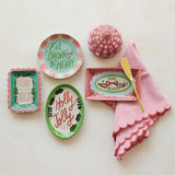 Creative Co-op HOLIDAY SAYING STONEWARE DISH