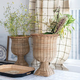 Creative Co-op NATURAL WOVEN RATTAN URN