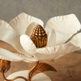 Park Hill Collection HAND SCULPTED MAGNOLIA CANDLE HOLDER