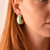 Golden Stella COLOR COATED CRESCENT HOOPS Mint