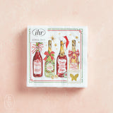 Boston International CHRISTMAS BOTTLES COCKTAIL NAPKIN