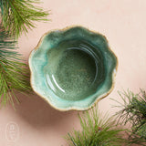 Etta B Pottery WINTER SALSA Matcha Leaf
