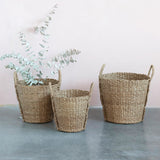 Creative Co-op BRAIDED HANDLE BANKUAN BASKET