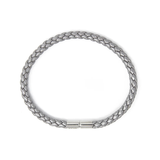 Keva Style BRAIDED LEATHER BRACELET Pewter