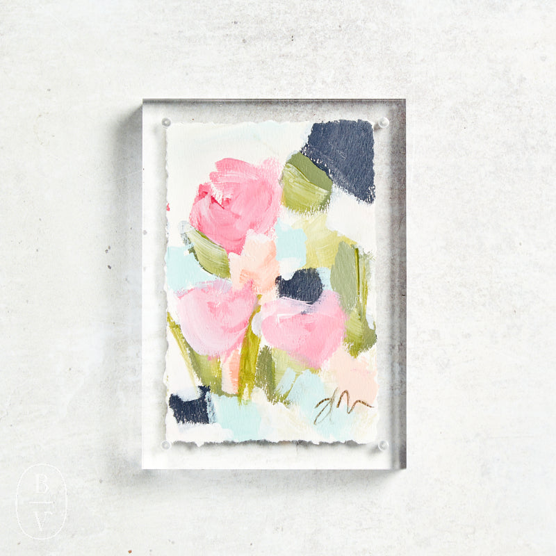 Haley Farris Fine Art ACRYLIC FRAME FLORAL 5 X 7