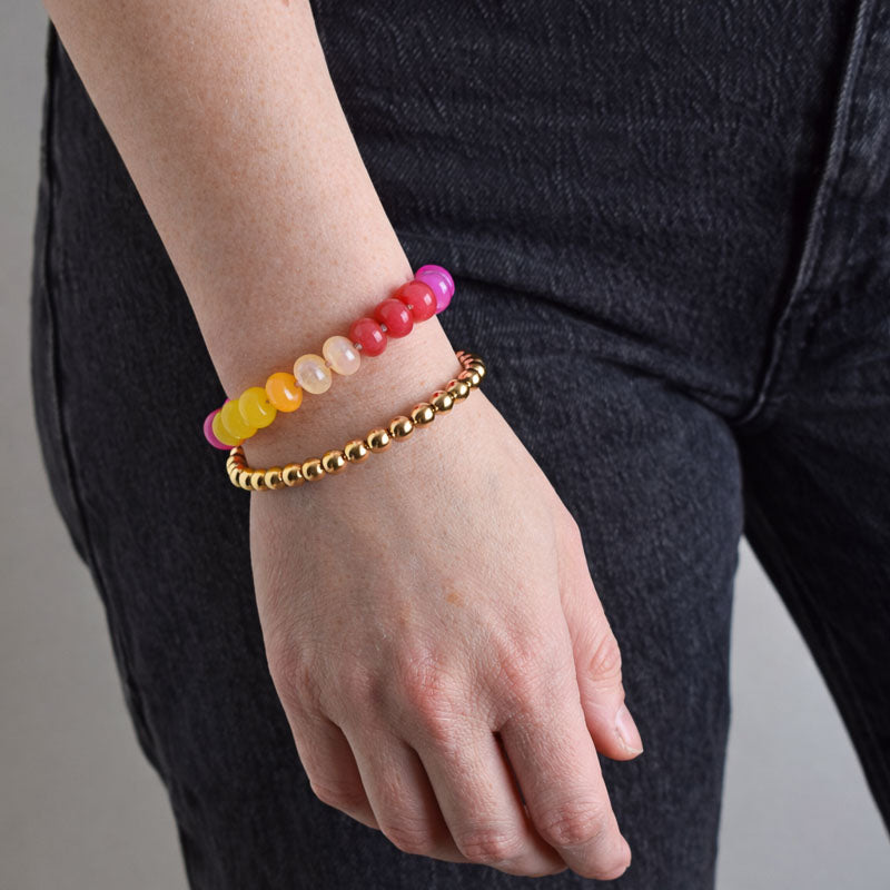 Golden Stella TWO ROW BEAD BRACELET Lt. Gold