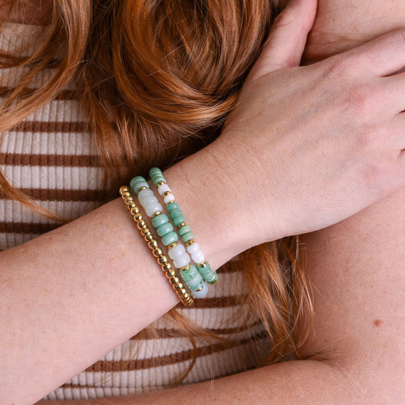Golden Stella THREE ROW BEAD BRACELET Mint