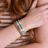 Golden Stella THREE ROW BEAD BRACELET Mint