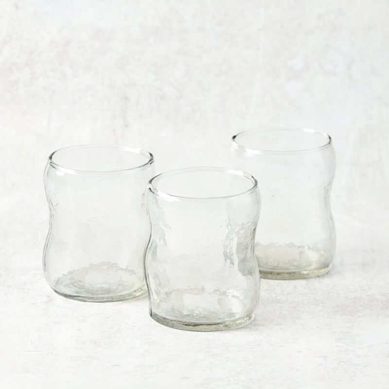 Creative Co-op RECYCLED ORGANIC SHAPE DRINKING GLASS