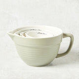 Creative Co-op STONEWARE BATTER BOWL SHAPED MEASURING CUPS SET