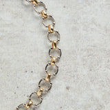 CV Designs GUNMETAL/GOLD LARGE LINKS NECKLACE - CVNGMGL