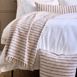 Pom Pom At Home JOJO OVERSIZED THROW BLANKET Ivory_Walnut 60 x 90
