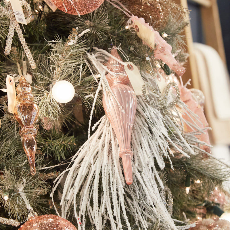 Raz Imports RIBBED GLASS FINIAL ORNAMENT