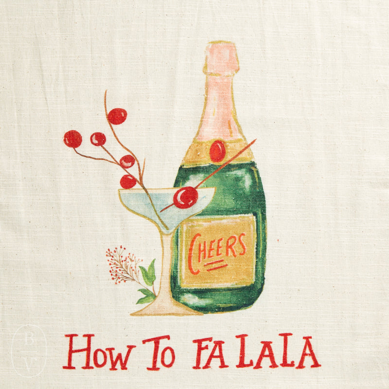 Creative Co-op HOLIDAY COCKTAIL SLUB TOWEL How to Falala