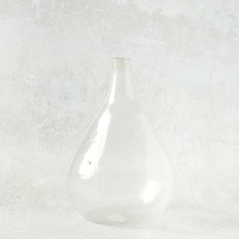 Creative Co-op HAND BLOWN RECYCLED GLASS BOTTLE VASE Clear 12