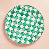 MacKenzie-Childs SERVING PLATTER Emerald Check 16