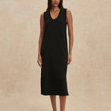 Varley KYLER TANK MIDI DRESS Black