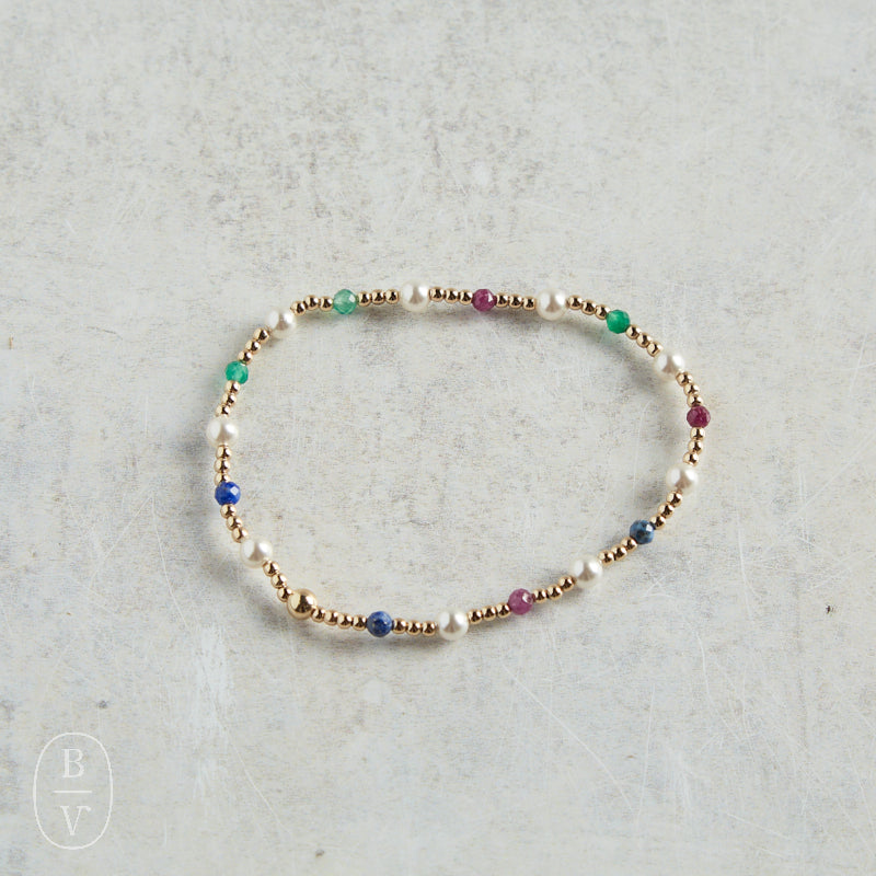 eNewton Design PEARL SINCERITY PATTERN BEAD BRACELET