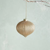 Raz Imports GLITTER RIBBED ORNAMENT