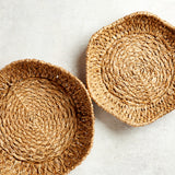 Creative Co-op BRAIDED BANKUAN BOWLS WITH SCALLOPED EDGE